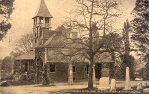 Oak Hill Cemetery post card of the lake
