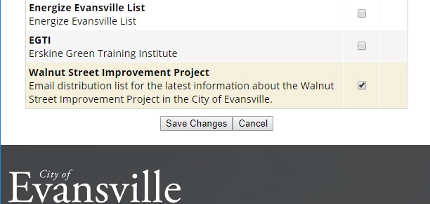 Email checkbox