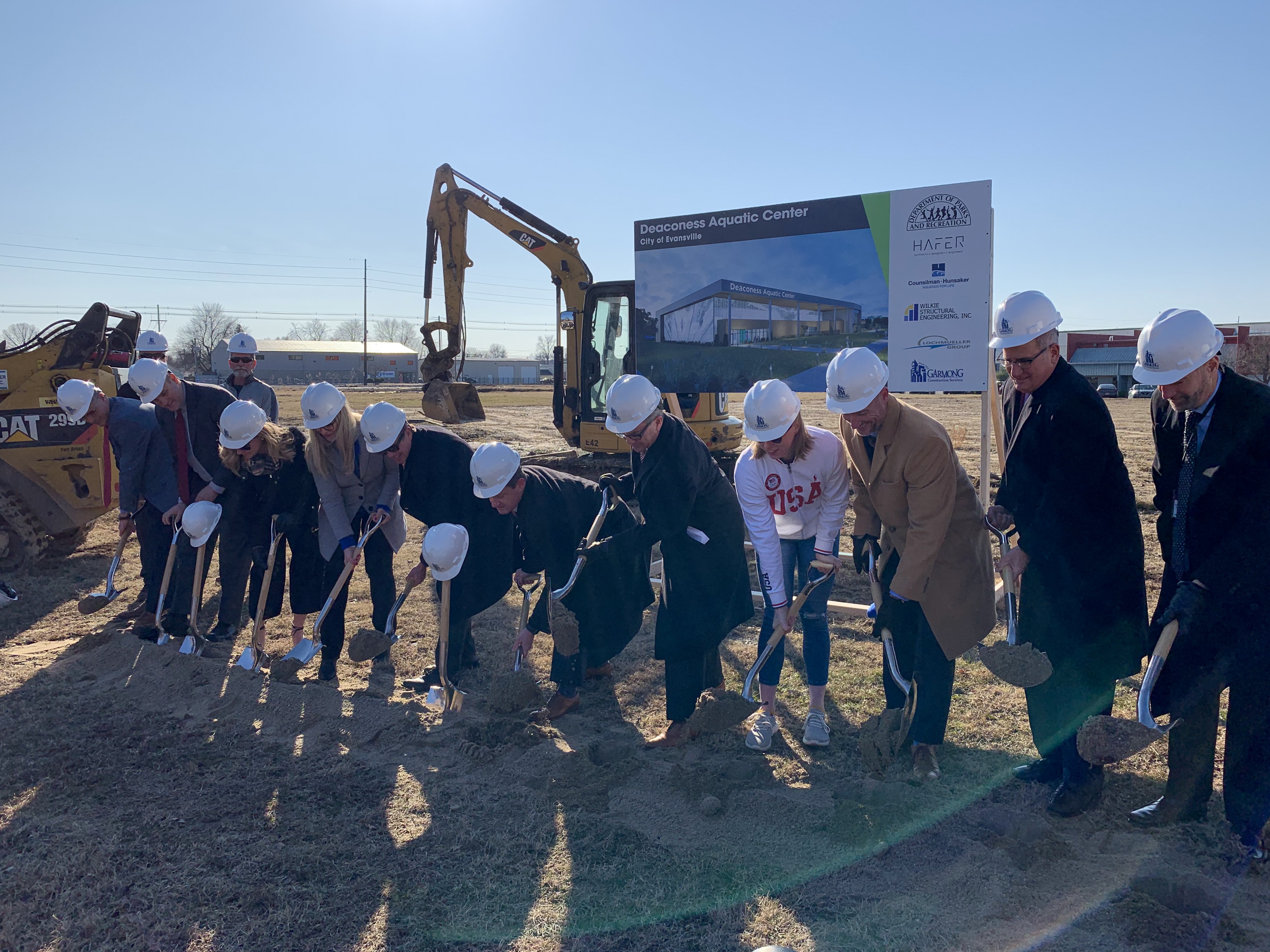 Officials broke ground at Deaconess Aquatic Center site