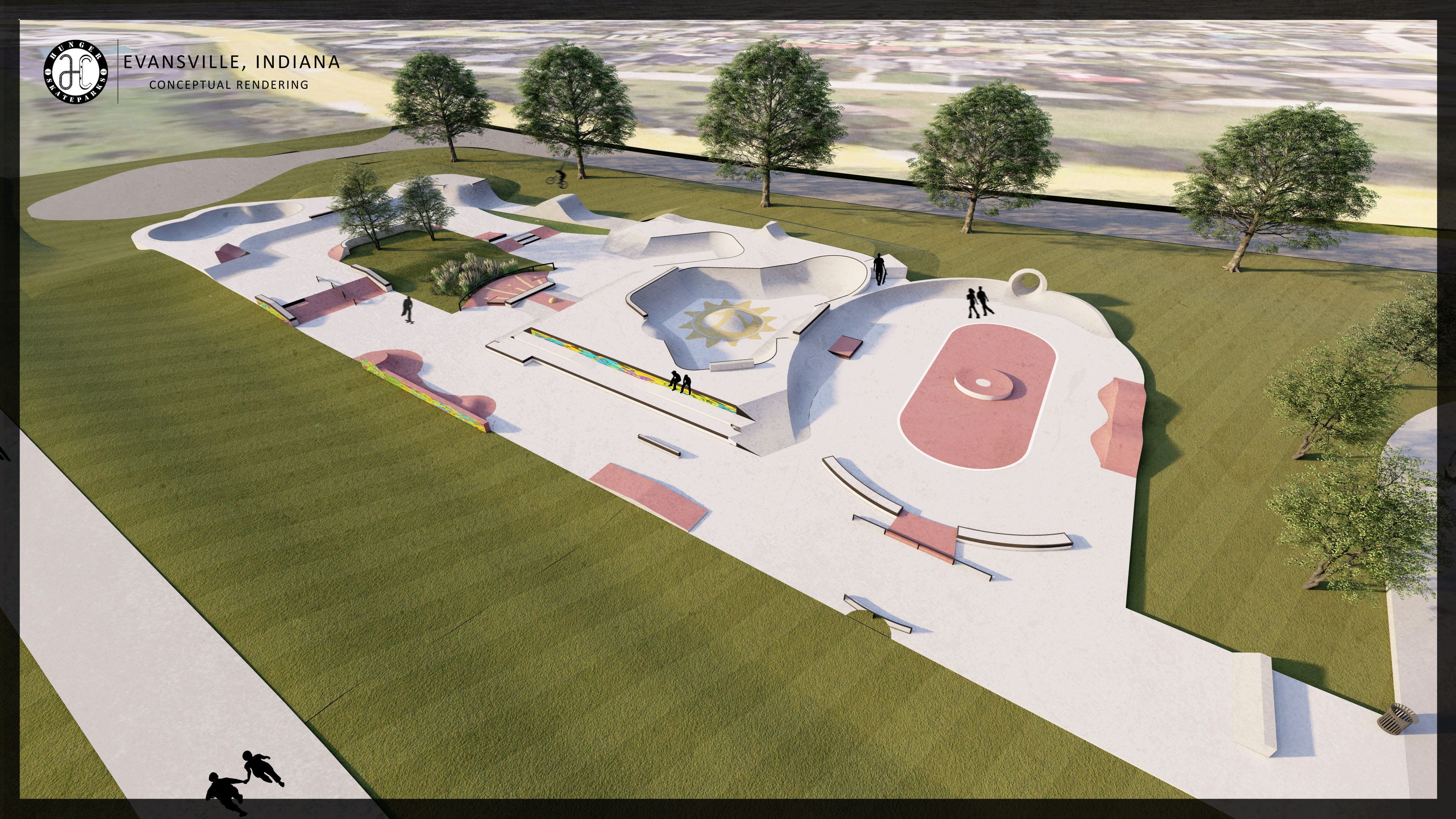 Sunset Skatepark Rendering